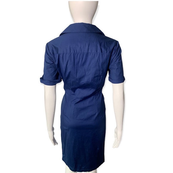 PINK by Thomas Pink Cobalt Blue Knot Tie Dress Size 4 - Picture 2 of 6